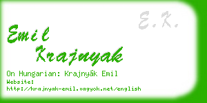 emil krajnyak business card